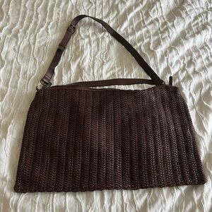 Vilenca Brown Woven Bag